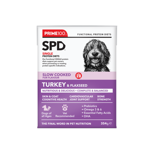 Prime 100 SPD™ Slow Cooked Turkey & Flaxseed 354g