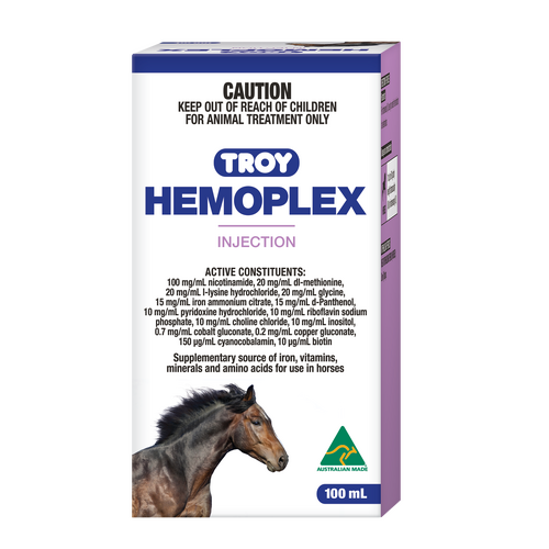 Troy Hemoplex Vitamin and Mineral Supplement for Horses 100ml